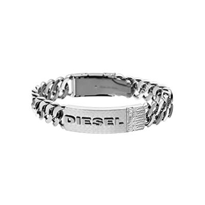 Diesel Armband För Män, 18Cm-19.5Cm Silverfärgat Armband I Rostfritt Stål, DX0326040, Ljus Dim Silver Diesel Armband För Män, 18Cm-19.5Cm Silverfärgat Armband I Rostfritt Stål, DX0326040, Ljus Dim Silver