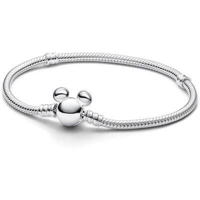 PANDORA Disney Micky Maus Verschluss Moments Schlangen-Gliederarmband mit Micky Maus Verschluss, Kompatibel Moments, Größe: 20 cm, 593061C00-20 PANDORA Disney Micky Maus Verschluss Moments Schlangen-Gliederarmband mit Micky Maus Verschluss, Kompatibel Moments, Größe: 20 cm, 593061C00-20