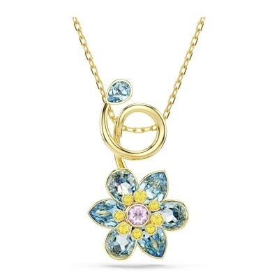 Swarovski Idyllia hänge, Blandade snitt, Blomma, Blå, Guldfärgad, En storlek Swarovski Idyllia hänge, Blandade snitt, Blomma, Blå, Guldfärgad, En storlek