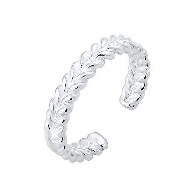 Elli Ring tåring flätad geo sommar strand 925 silver, Sterlingsilver, Utan Elli Ring tåring flätad geo sommar strand 925 silver, Sterlingsilver, Utan