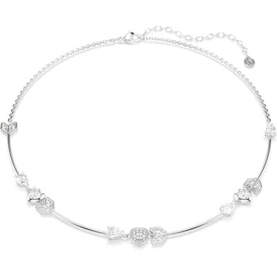 Swarovski Idyllia halsband, Hjärta med pil, Vit, Rodiumpläterad Swarovski Idyllia halsband, Hjärta med pil, Vit, Rodiumpläterad