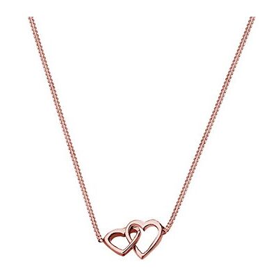 Elli damer halsband hjärta förbindelse filigran i 925 sterlingsilver rosé förgyllt, 45cm, Året runt, Ingen ädelsten Elli damer halsband hjärta förbindelse filigran i 925 sterlingsilver rosé förgyllt, 45cm, Året runt, Ingen ädelsten