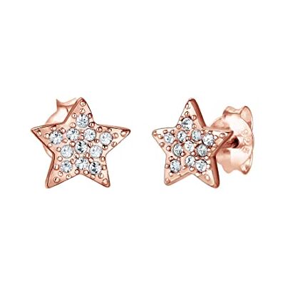 Elli dam örhängen stjärna astro trend örhängen kristall i 925 sterlingsilver e silver,Rödguld Elli dam örhängen stjärna astro trend örhängen kristall i 925 sterlingsilver e silver,Rödguld