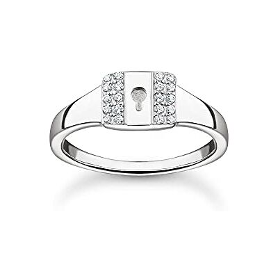 THOMAS SABO Damen Ring im Schlossdesign mit Pavé Besatz 925er Sterlingsilber mit weißen Zirkonia, Größe: 54, TR2372-051-14-54 THOMAS SABO Damen Ring im Schlossdesign mit Pavé Besatz 925er Sterlingsilber mit weißen Zirkonia, Größe: 54, TR2372-051-14-54