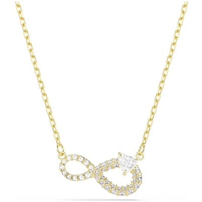 Swarovski Hyperbola halsband, Hjärtslipad, Pavé, Infinity, Vit, Guldfärgad Swarovski Hyperbola halsband, Hjärtslipad, Pavé, Infinity, Vit, Guldfärgad