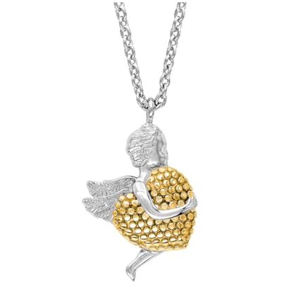 Engelsrufer Angelsrufer dam halsband ängel av sterlingsilver tvåfärgad hummerlås – justerbar i längd – nickelfri, 42 cm, Sterlingsilver, Ingen ädelsten Engelsrufer Angelsrufer dam halsband ängel av sterlingsilver tvåfärgad hummerlås – justerbar i längd – nickelfri, 42 cm, Sterlingsilver, Ingen ädelsten