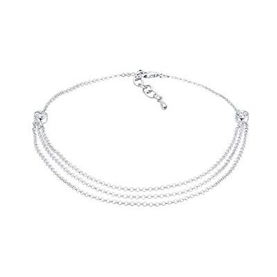 Elli Fotsmycken damer solitär sommar med kristaller i 925 sterlingsilver Elli Fotsmycken damer solitär sommar med kristaller i 925 sterlingsilver