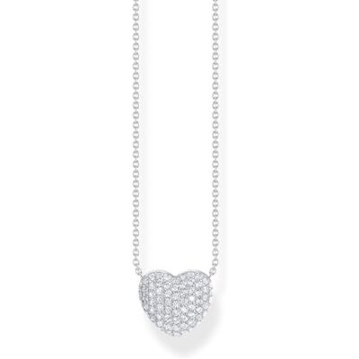 THOMAS SABO -kedja och hänge i hjärtform med vita stenar återvunnet 925 silver 40,00-45,00 cm KE2277-051-14-L45V, L45V, Sterlingsilver, Kubisk zirkonia THOMAS SABO -kedja och hänge i hjärtform med vita stenar återvunnet 925 silver 40,00-45,00 cm KE2277-051-14-L45V, L45V, Sterlingsilver, Kubisk zirkonia