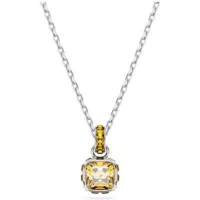 Swarovski Birthstone hängsmycke, fyrkantsskuren, november, gul, rodiumpläterad Swarovski Birthstone hängsmycke, fyrkantsskuren, november, gul, rodiumpläterad