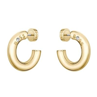 Boss Jewelry Women's LIVE Collection ringörhängen i gult guld 1580690, En storlek, Rostfritt stål, Ingen ädelsten Boss Jewelry Women's LIVE Collection ringörhängen i gult guld 1580690, En storlek, Rostfritt stål, Ingen ädelsten