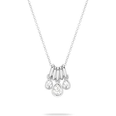 Echtzeit halsband Like Diamonds 45 cm, guld, silver eller roséguld rostfritt stål med 14 karat förgyllning justerbar kedja med zirkonia tropfenförmige hänge wasserfest & hautfreundlich Echtzeit halsband Like Diamonds 45 cm, guld, silver eller roséguld rostfritt stål med 14 karat förgyllning justerbar kedja med zirkonia tropfenförmige hänge wasserfest & hautfreundlich