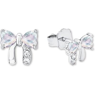 Prinzessin Lillifee Örhängen 925 sterling silver barn örhängen för flickor, med zirconia synth., 0,7 cm, silver, rosett, kommer i smycken presentförpackning, 2034219 Prinzessin Lillifee Örhängen 925 sterling silver barn örhängen för flickor, med zirconia synth., 0,7 cm, silver, rosett, kommer i smycken presentförpackning, 2034219