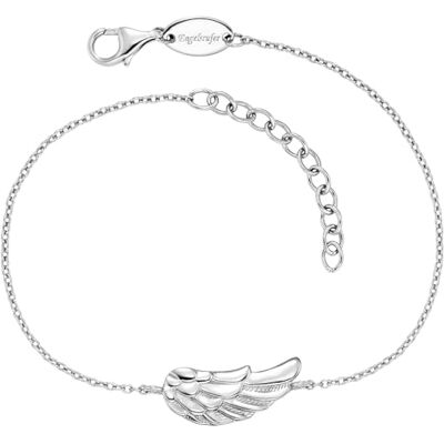 Engelsrufer Damen Armband aus Sterling Silber mit Flügel Anhänger und Karabinerverschluss, längenverstellbar, Größe: 17+3 cm, nickelfrei, ERB-FLYWING Engelsrufer Damen Armband aus Sterling Silber mit Flügel Anhänger und Karabinerverschluss, längenverstellbar, Größe: 17+3 cm, nickelfrei, ERB-FLYWING