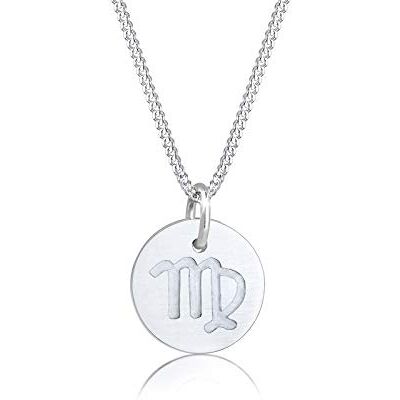 Elli kvinnors 925 sterling silver frostat stjärntecken Astro grundläggande halsband, Sterlingsilver Elli kvinnors 925 sterling silver frostat stjärntecken Astro grundläggande halsband, Sterlingsilver