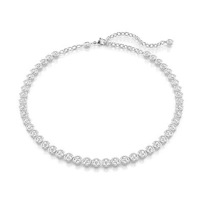 Swarovski Imber Tennishalsband, Rundskuren, Vit, Rhodiumpläterad Swarovski Imber Tennishalsband, Rundskuren, Vit, Rhodiumpläterad