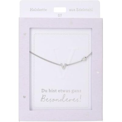 Depesche Damhalsband med hjärtberlock, silver eller guld, 42-47 cm, justerbar, olika varianter med symboler, bokstäver eller stjärntecken, filigran, rostfritt stål, inte Depesche Damhalsband med hjärtberlock, silver eller guld, 42-47 cm, justerbar, olika varianter med symboler, bokstäver eller stjärntecken, filigran, rostfritt stål, inte