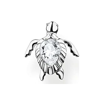 THOMAS SABO Ett örhänge i form av en sköldpadda med zirkoniasten av sterlingsilver, mått: 9 mm x 7 mm, H2235-051-14, 9mm, Sterlingsilver, Kubisk zirkonia THOMAS SABO Ett örhänge i form av en sköldpadda med zirkoniasten av sterlingsilver, mått: 9 mm x 7 mm, H2235-051-14, 9mm, Sterlingsilver, Kubisk zirkonia