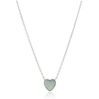Brilio Silver bra silverhjärta halsband med opal NCL74W sBS3735 varumärke, Estándar, metall inte ädelsten, estándar, metall, ingen ädelsten Brilio Silver bra silverhjärta halsband med opal NCL74W sBS3735 varumärke, Estándar, metall inte ädelsten, estándar, metall, ingen ädelsten