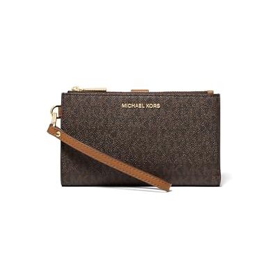 Michael Kors dubbelt blixtlås armband, Guldton hårdvara/vanilj/brun, onesize Michael Kors dubbelt blixtlås armband, Guldton hårdvara/vanilj/brun, onesize