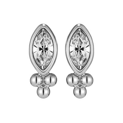 Olivia Burton kvinnors DAINTY kollektion knoppörhängen i rostfritt stål med Marquise-Cut kristall och kaviar pärlor 24100285 Olivia Burton kvinnors DAINTY kollektion knoppörhängen i rostfritt stål med Marquise-Cut kristall och kaviar pärlor 24100285
