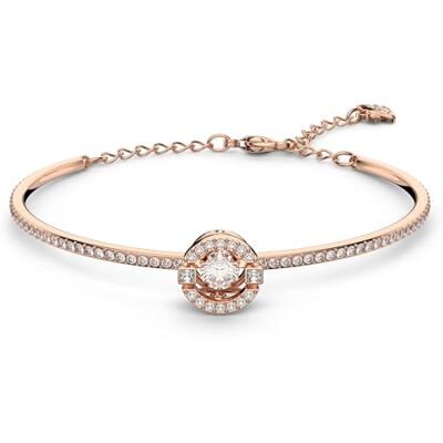 Swarovski Sparkling Dance armring, rund skärning, vit, roséguld pläterad Swarovski Sparkling Dance armring, rund skärning, vit, roséguld pläterad