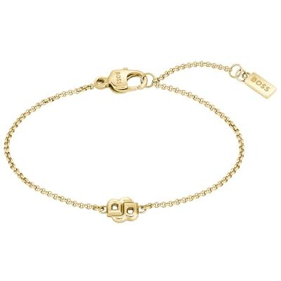 Boss smycken dam DUBBLE B PETIT kollektion armband i gult guld med en dubbel B-berlock 1580698, En storlek, Rostfritt stål, Ingen ädelsten Boss smycken dam DUBBLE B PETIT kollektion armband i gult guld med en dubbel B-berlock 1580698, En storlek, Rostfritt stål, Ingen ädelsten