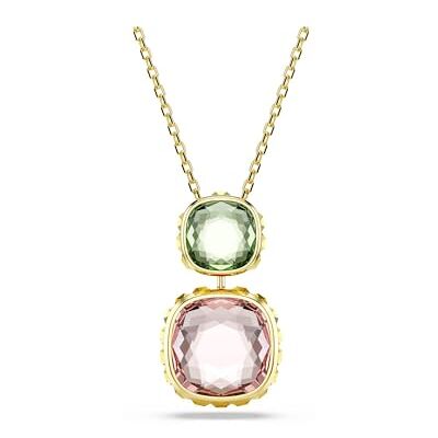 Swarovski Chroma hängsmycke, kuddskuren, flerfärgad, guldfärgad, En storlek Swarovski Chroma hängsmycke, kuddskuren, flerfärgad, guldfärgad, En storlek