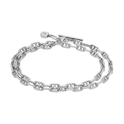 Fossil Heritage Damarmband i rostfritt stål med lobster- eller toggleförslutning, Metallsilver Fossil Heritage Damarmband i rostfritt stål med lobster- eller toggleförslutning, Metallsilver