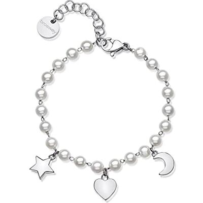Brosway CHANT armband för kvinnor av rostfritt stål i färgen silver, längd: 18 cm, BAH85 Brosway CHANT armband för kvinnor av rostfritt stål i färgen silver, längd: 18 cm, BAH85