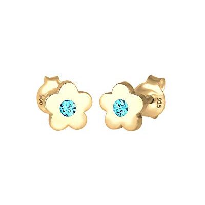 Elli Örhängen barn örhängen blommor symbol med kristallrosa i 925 sterlingsilver, fasettslipning, kristall Elli Örhängen barn örhängen blommor symbol med kristallrosa i 925 sterlingsilver, fasettslipning, kristall