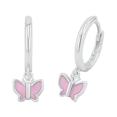 Prinzessin Lillifee Creolen 925 Sterling Silber Mädchen Kinder Ohrschmuck, 1,8 cm, Silber, Schmetterling, Kommt in Schmuck Geschenk Box, 2037941 Prinzessin Lillifee Creolen 925 Sterling Silber Mädchen Kinder Ohrschmuck, 1,8 cm, Silber, Schmetterling, Kommt in Schmuck Geschenk Box, 2037941