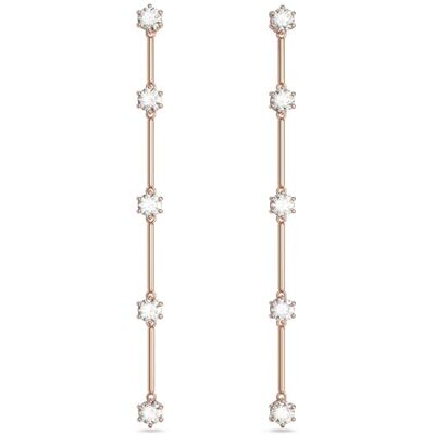 Swarovski Constella droppörhängen, klara kristaller i en roséguldfärgad inställning, från Constella Collection Swarovski Constella droppörhängen, klara kristaller i en roséguldfärgad inställning, från Constella Collection