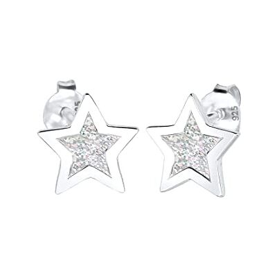 Elli örhängen dam stjärna cut out astro look basic trend i 925 sterlingsilver, fasettad slipning, Ingen ädelsten Elli örhängen dam stjärna cut out astro look basic trend i 925 sterlingsilver, fasettad slipning, Ingen ädelsten