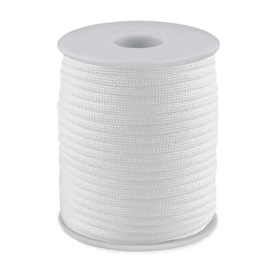 cyclingcolors 1 x Polypropylen rep 4 mm 25 m armband hänge smycken halsband låt stå upp spets bälte dekoration sömnad, vit cyclingcolors 1 x Polypropylen rep 4 mm 25 m armband hänge smycken halsband låt stå upp spets bälte dekoration sömnad, vit