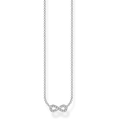 THOMAS SABO Sabo Damen Halskette Infinity 925er Sterlingsilber mit Zirkonia, Länge: 40cm 45cm, KE2124-051-14-L45V THOMAS SABO Sabo Damen Halskette Infinity 925er Sterlingsilber mit Zirkonia, Länge: 40cm 45cm, KE2124-051-14-L45V