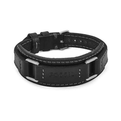 Fossil Machine svart läderarmband för män, JF04950040 Fossil Machine svart läderarmband för män, JF04950040