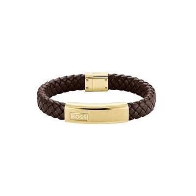 Boss Jewelry herr LANDER kollektion flätat läderarmband – finns i svart, blå eller brun Boss Jewelry herr LANDER kollektion flätat läderarmband – finns i svart, blå eller brun