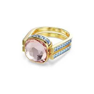 Swarovski Chroma-ring, kuddskuren, flerfärgad, guldfärgad, 60 Swarovski Chroma-ring, kuddskuren, flerfärgad, guldfärgad, 60