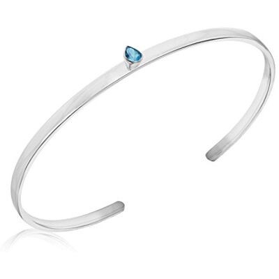 Tuscany Silver Dam sterlingsilver blå kubik zirkonia torque armband, Sterlingsilver, Topaz Tuscany Silver Dam sterlingsilver blå kubik zirkonia torque armband, Sterlingsilver, Topaz