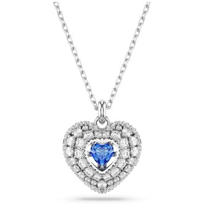 Swarovski Hyperbola hängsmycke, Hjärta, Blå, Rhodiumpläterad Swarovski Hyperbola hängsmycke, Hjärta, Blå, Rhodiumpläterad