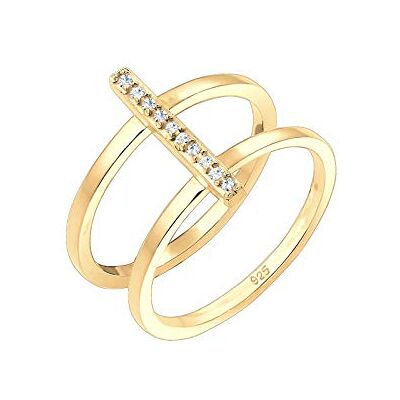 Elli kvinnors tapelring kristall 0602940618, 52 EU, Glas Ringar Elli kvinnors tapelring kristall 0602940618, 52 EU, Glas Ringar