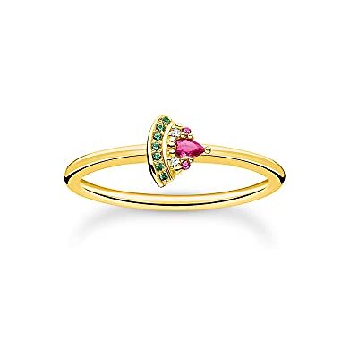 THOMAS SABO bague pastèque argent plaqué or TR2353-488-7-54 THOMAS SABO bague pastèque argent plaqué or TR2353-488-7-54