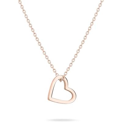 LIEBESKIND Kärleksbarn Berlin damhalsband med hjärthänge, 45, Rostfritt stål, no gem LIEBESKIND Kärleksbarn Berlin damhalsband med hjärthänge, 45, Rostfritt stål, no gem