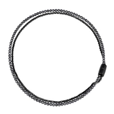 Breil Halskette für Herren Magnetica System Medium Stardust Element aus IP-Stahl mit Hämatit und Magnet-Verschluss in der Farbe Schwarz, Länge: 45 cm, TJ2939 Breil Halskette für Herren Magnetica System Medium Stardust Element aus IP-Stahl mit Hämatit und Magnet-Verschluss in der Farbe Schwarz, Länge: 45 cm, TJ2939
