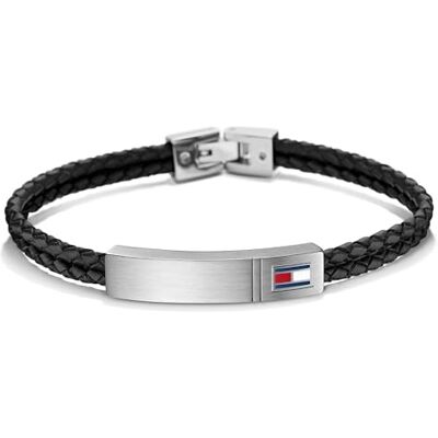 Tommy Hilfiger Smycken armband för män av läder svart – 2701010 Tommy Hilfiger Smycken armband för män av läder svart – 2701010