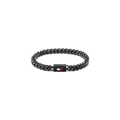 Tommy Hilfiger smycken herr kedjearmband i svart rostfritt stål med den ikoniska flaggan 2790649S Tommy Hilfiger smycken herr kedjearmband i svart rostfritt stål med den ikoniska flaggan 2790649S