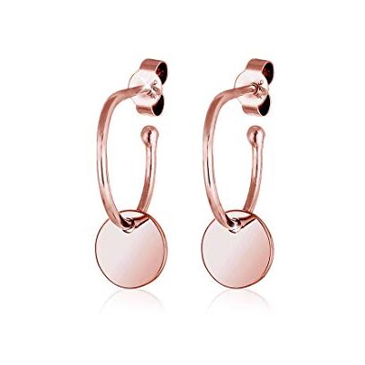 Elli örhängen dam örhängen geo platta kreol i 925 sterlingsilver förgyllt, Sterlingsilver, Utan Elli örhängen dam örhängen geo platta kreol i 925 sterlingsilver förgyllt, Sterlingsilver, Utan