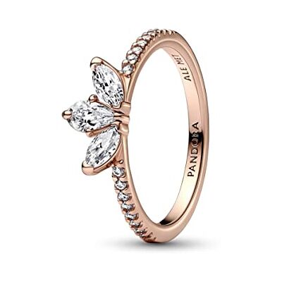 PANDORA Timeless Funkelndes Herbarium Cluster Ring mit 14 Karat rosévergoldeter Metalllegierung und Cubic Zirkonia Timeless Collection, Größe 56, 182392C01-56 PANDORA Timeless Funkelndes Herbarium Cluster Ring mit 14 Karat rosévergoldeter Metalllegierung und Cubic Zirkonia Timeless Collection, Größe 56, 182392C01-56