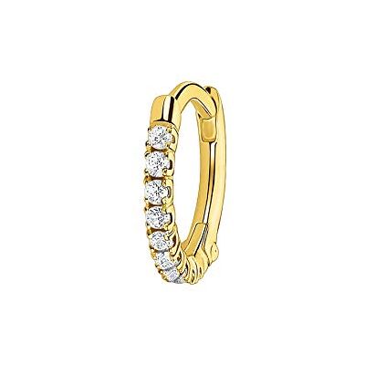 THOMAS SABO boucles d'oreilles créoles pierres blanches argent plaqué or CR658-414-14 THOMAS SABO boucles d'oreilles créoles pierres blanches argent plaqué or CR658-414-14