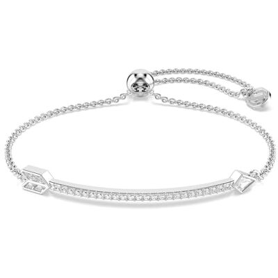 Swarovski Idyllia armband, Blandade snitt, Pil, Vit, Rodiumpläterad Swarovski Idyllia armband, Blandade snitt, Pil, Vit, Rodiumpläterad